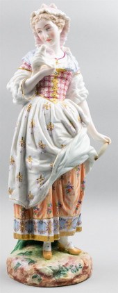 CONTINENTAL PORCELAIN FIGURE O