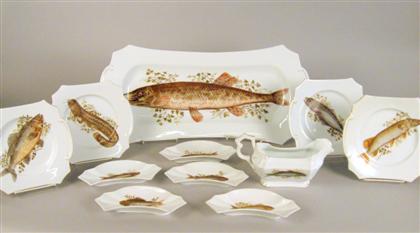 Continental porcelain fish service