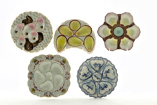 Continental porcelain oyster plates