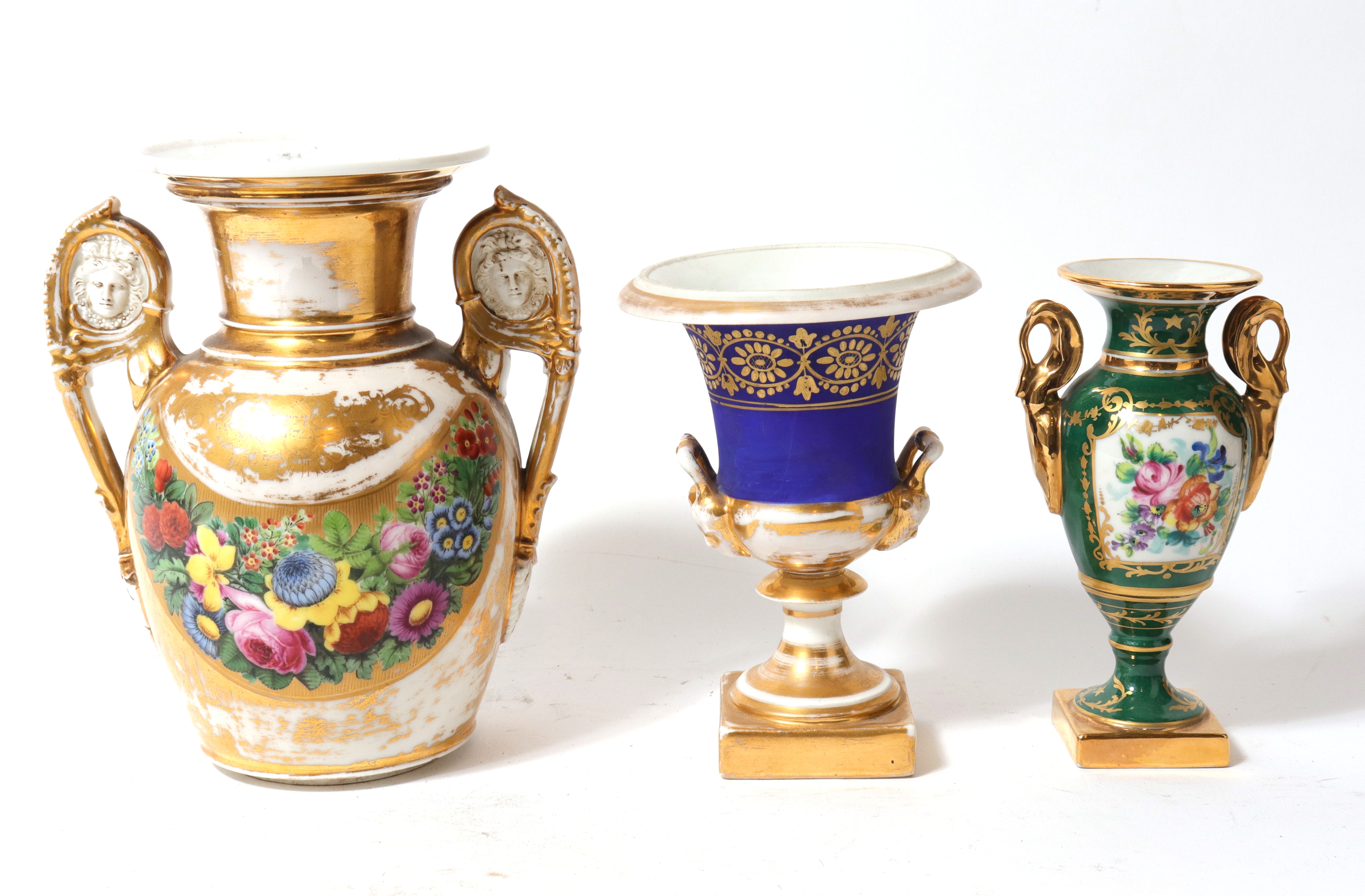 CONTINENTAL PORCELAIN URNS INCL.