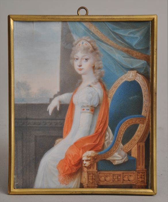 CONTINENTAL PORTRAIT MINIATURE OF