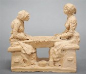 CONTINENTAL POTTERY FIGURAL GR
