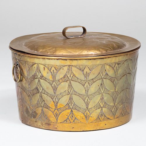 CONTINENTAL REPOUSSÃ© BRASS POT AND