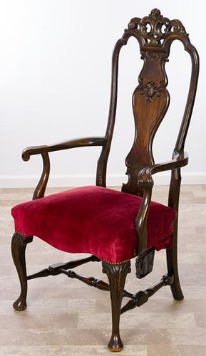 CONTINENTAL REVIVAL ARM CHAIR,