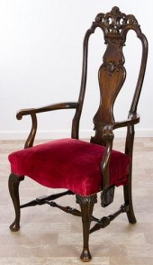 CONTINENTAL REVIVAL ARM CHAIR,