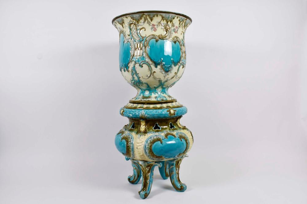 CONTINENTAL ROCOCO STYLE MAJOLICA