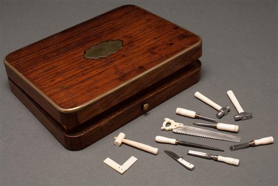 Continental rosewood box, and