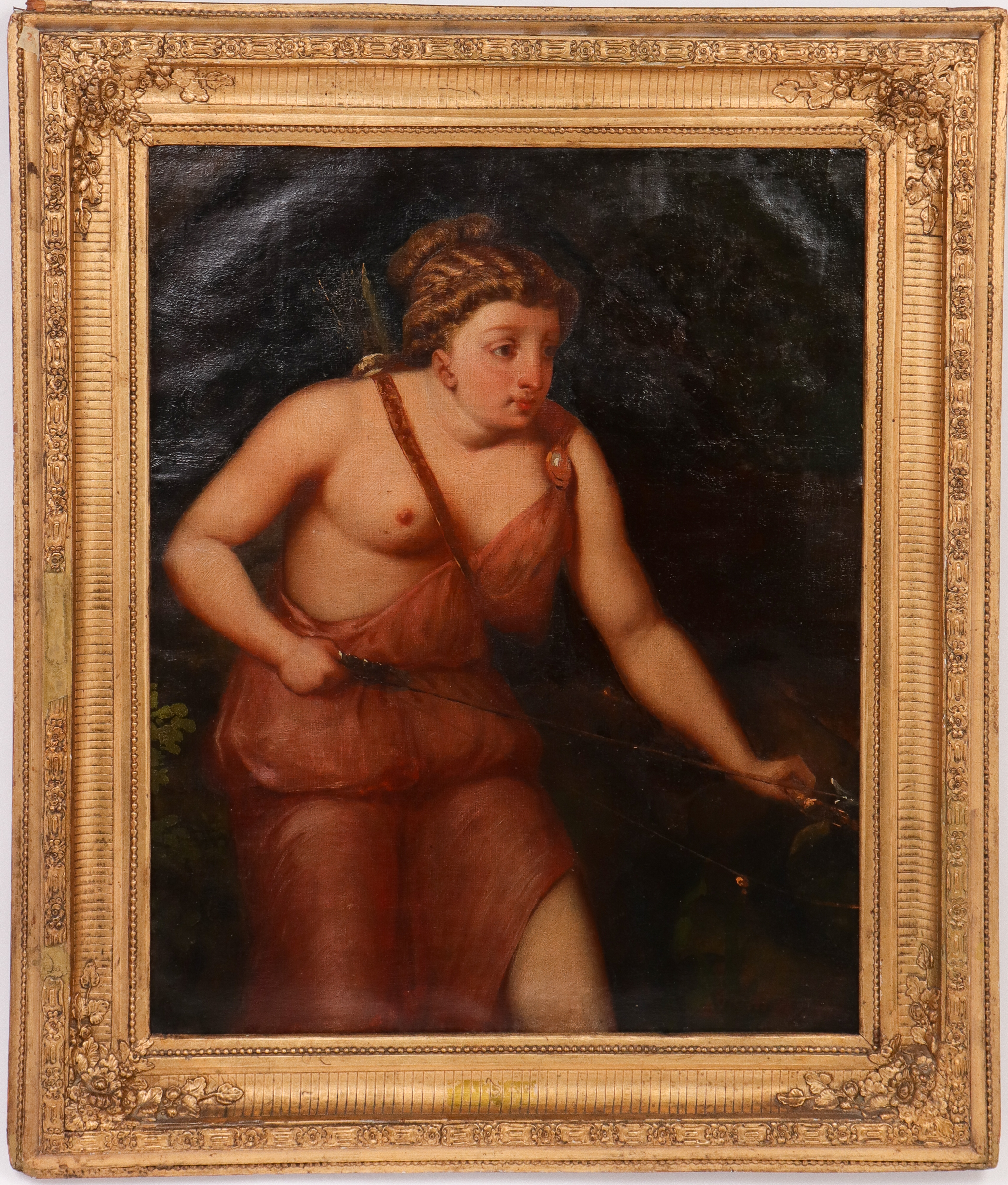 CONTINENTAL SCHOOL "DIANA" OIL ON