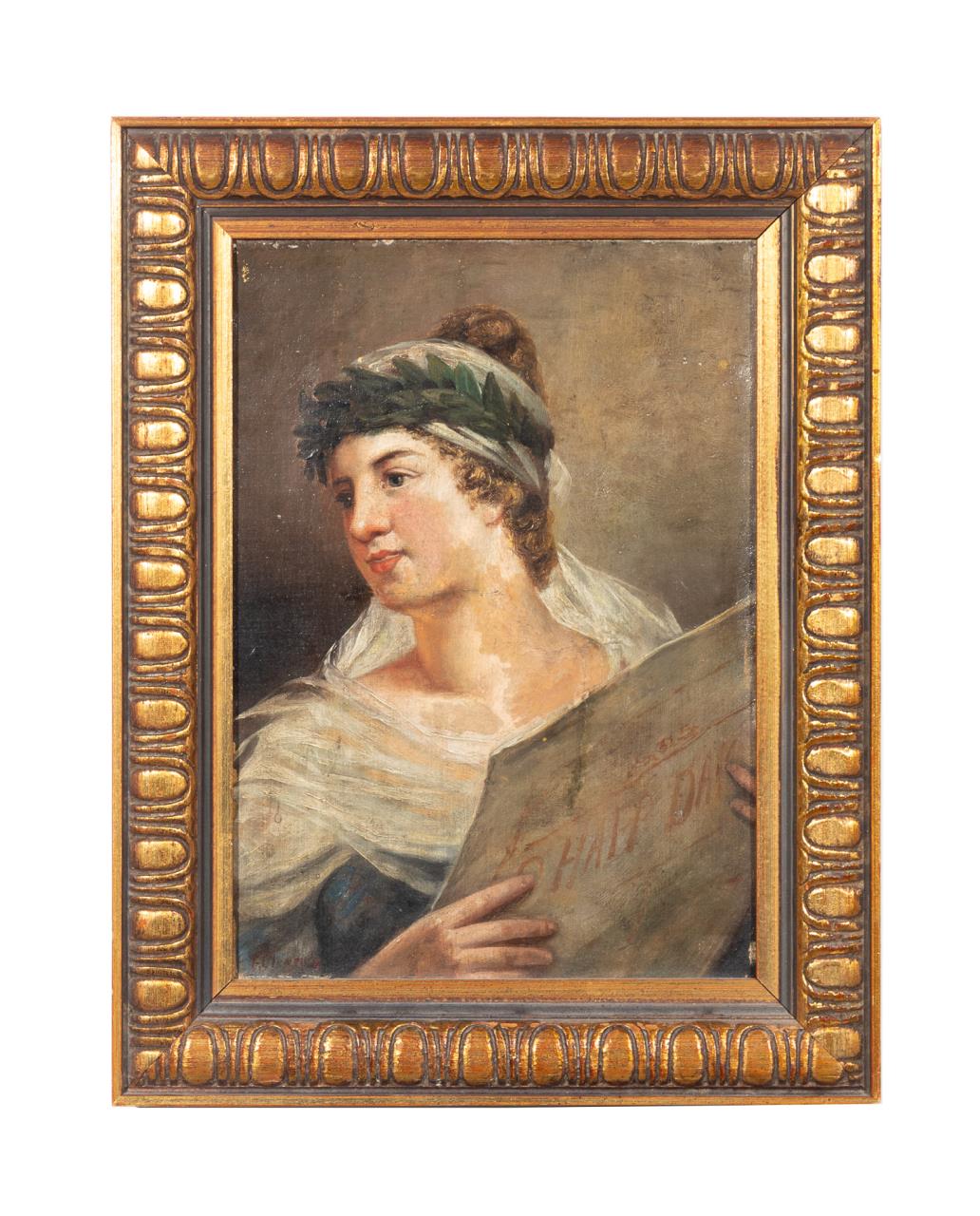 CONTINENTAL SCHOOL FIGURE W/ LAUREL
