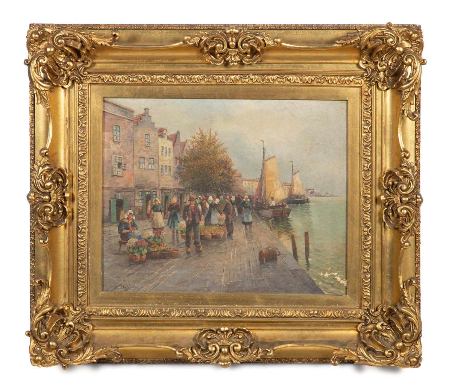 CONTINENTAL SCHOOL MARKETSCENE, O/C
