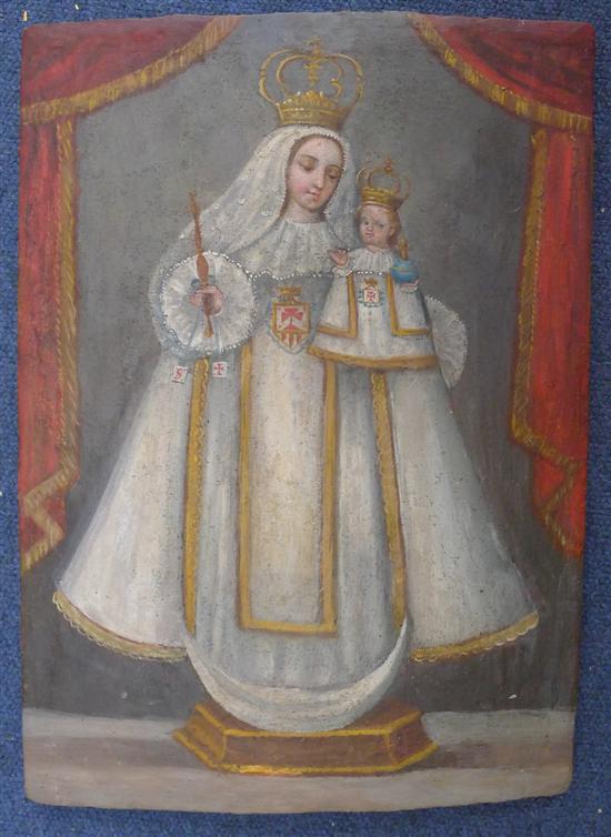 Continental School oil on wooden
