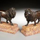 CONTINENTAL SCHOOL, PAIR BRONZ