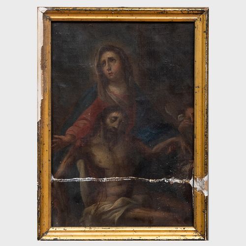 CONTINENTAL SCHOOL: PIETATempera on