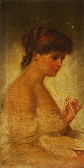 CONTINENTAL SCHOOL: SEATED WOM