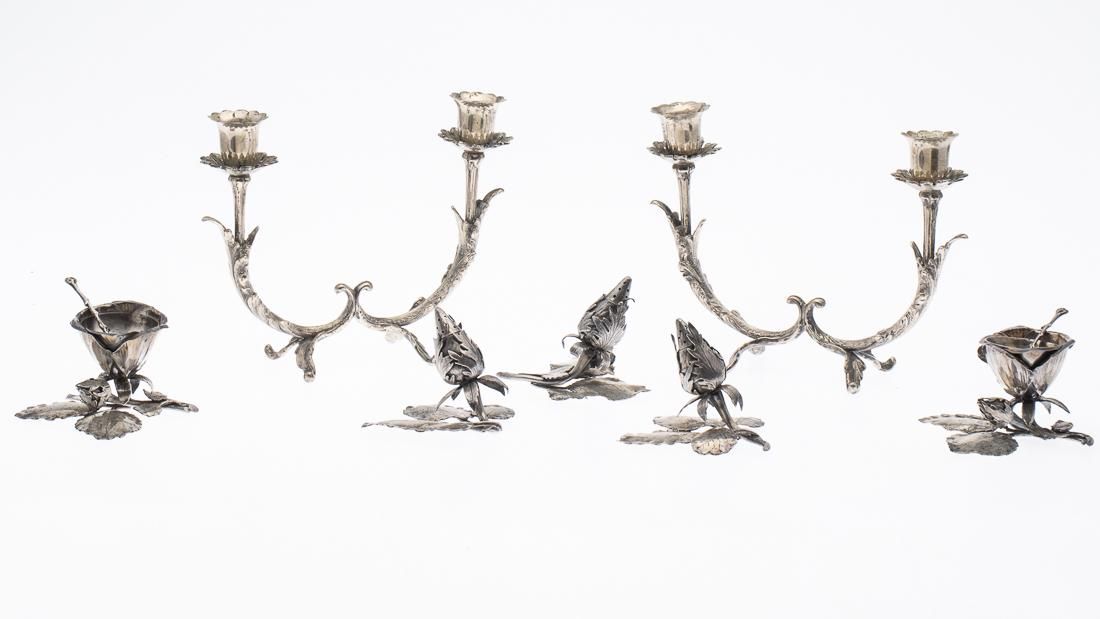 CONTINENTAL SILVER CANDELABRAS &