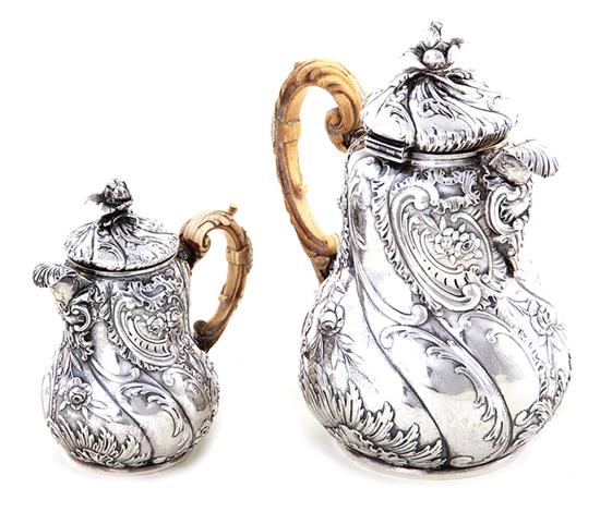 Continental silver coffeepot and