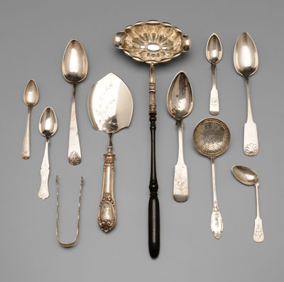 Continental Silver Flatware 19th