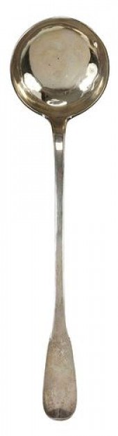 CONTINENTAL SILVER LADLE19th c
