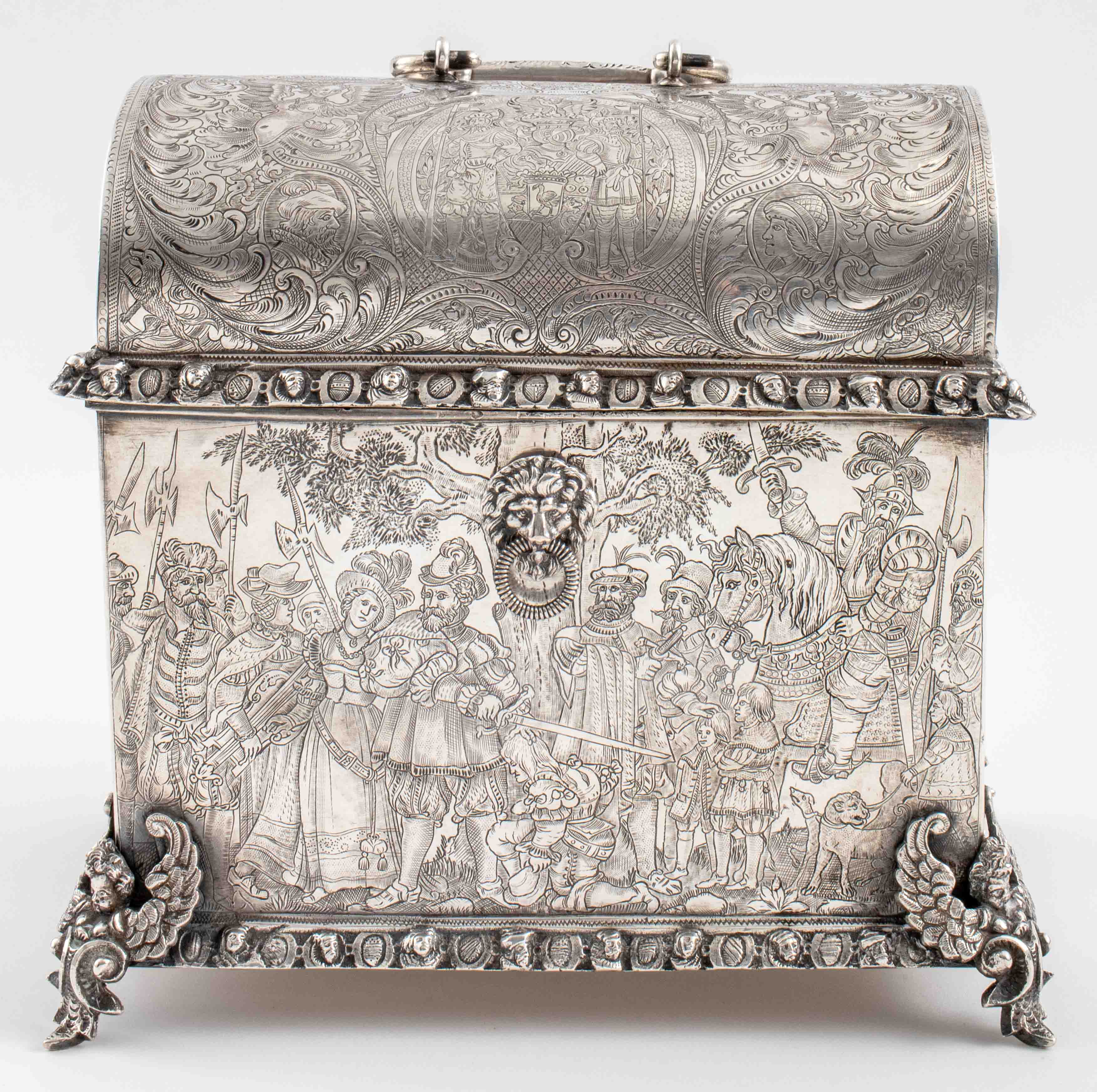 CONTINENTAL SILVER MARRIAGE CASKET,