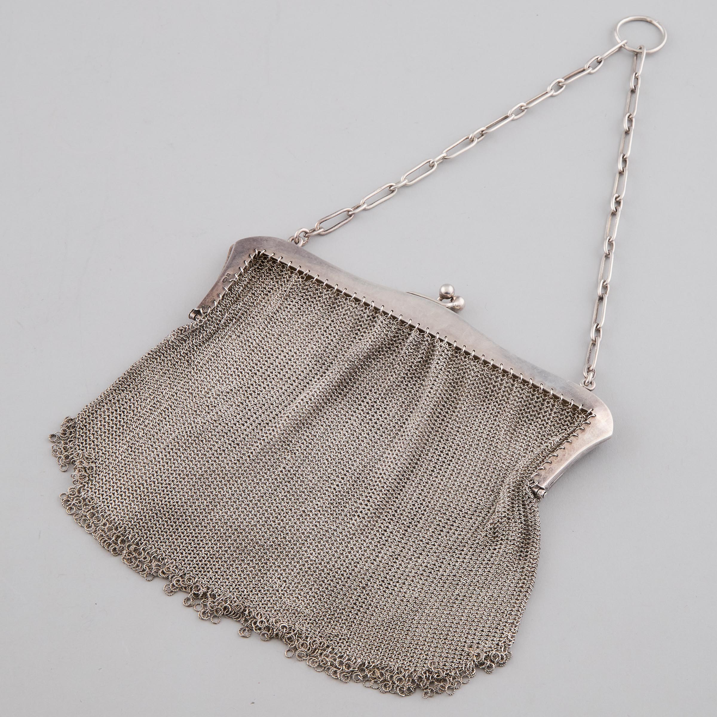 Continental Silver Mesh Purse,
