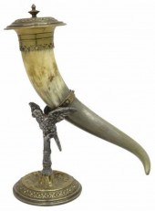 CONTINENTAL SILVER-MOUNTED HOR
