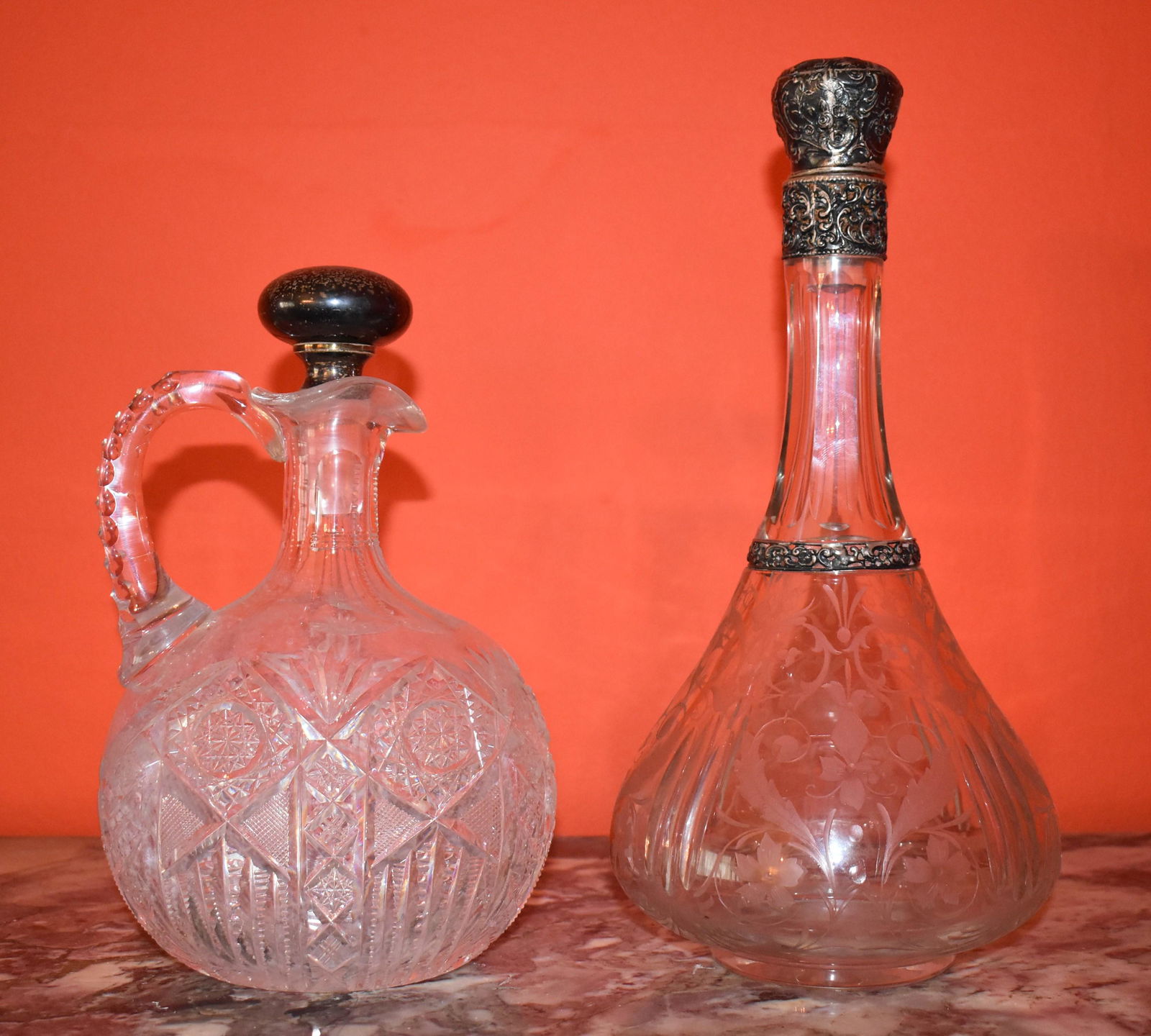 CONTINENTAL SILVER MTD DECANTER &