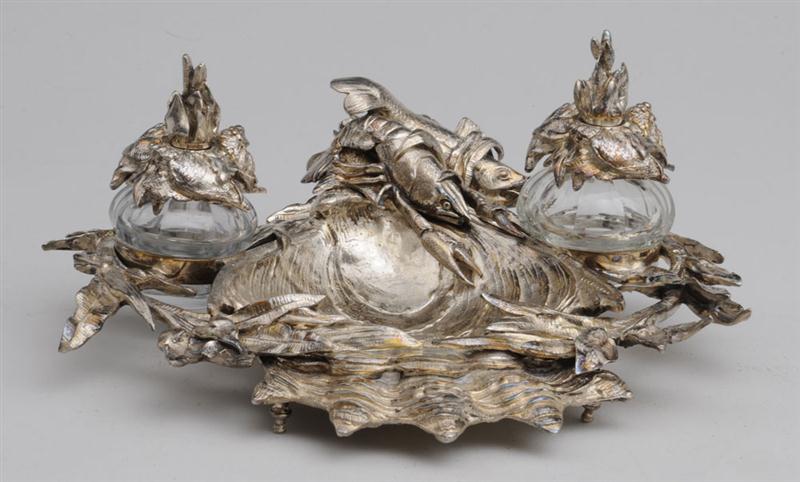 CONTINENTAL SILVER-PLATED ENCRIER
