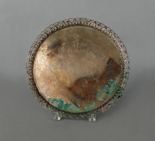 Continental silver salver ca.