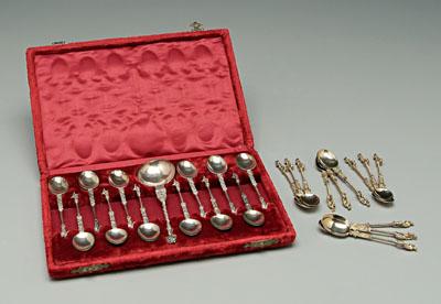 Continental silver spoons: 25