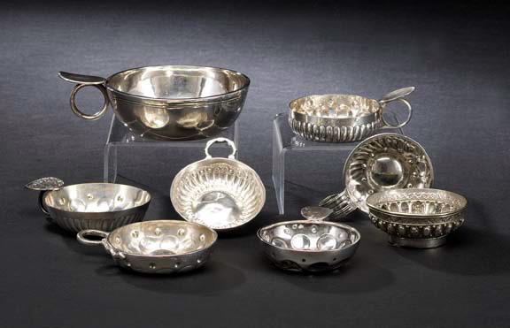 Continental Silver Wine Bowl,  19th