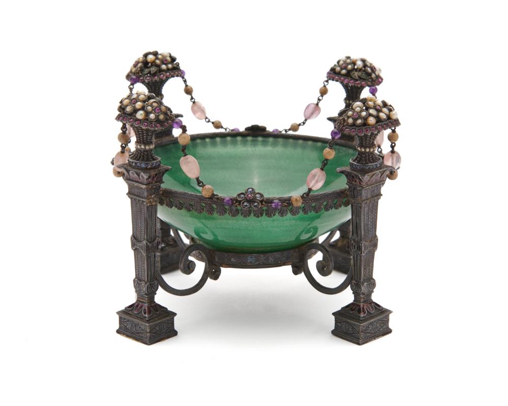 CONTINENTAL SILVERED METAL, ENAMEL,