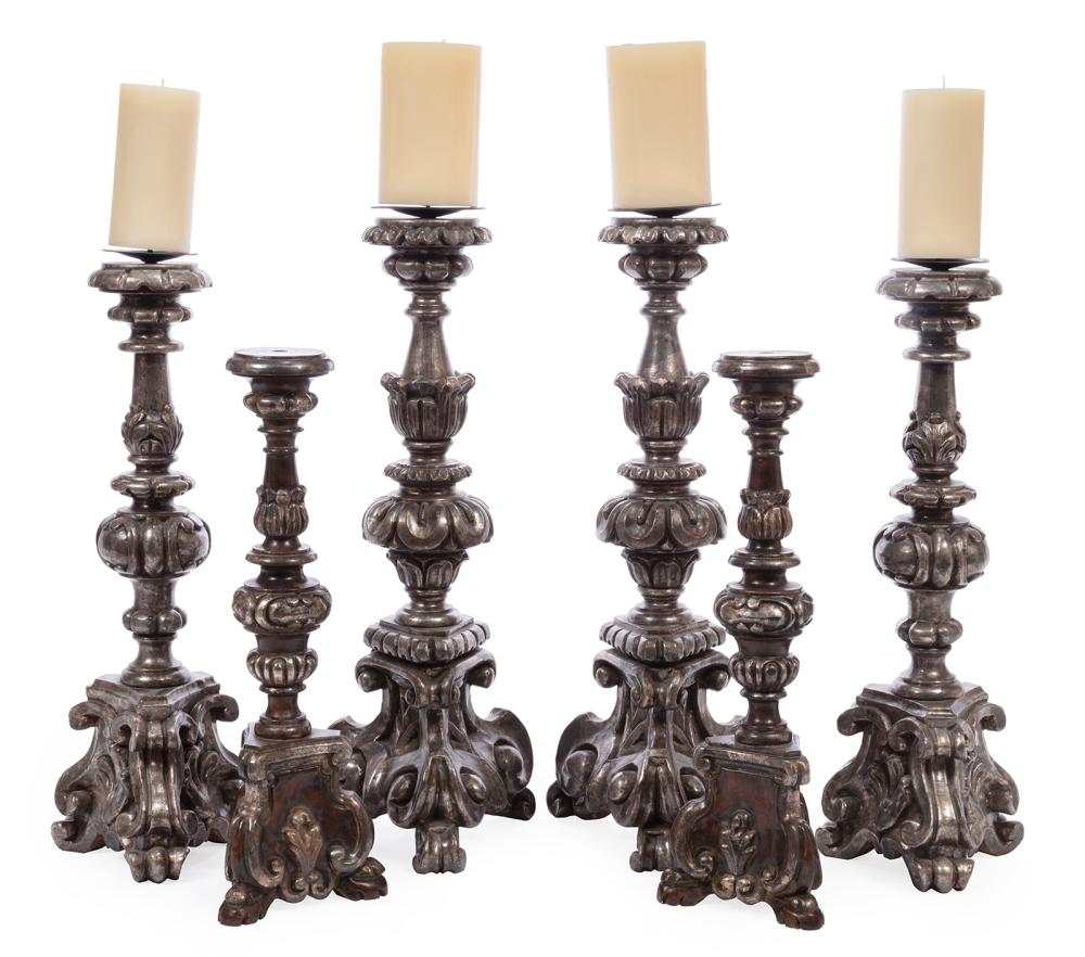 CONTINENTAL SILVERED WOOD PRICKET