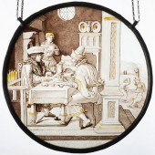 CONTINENTAL STAINED GLASS ROUN