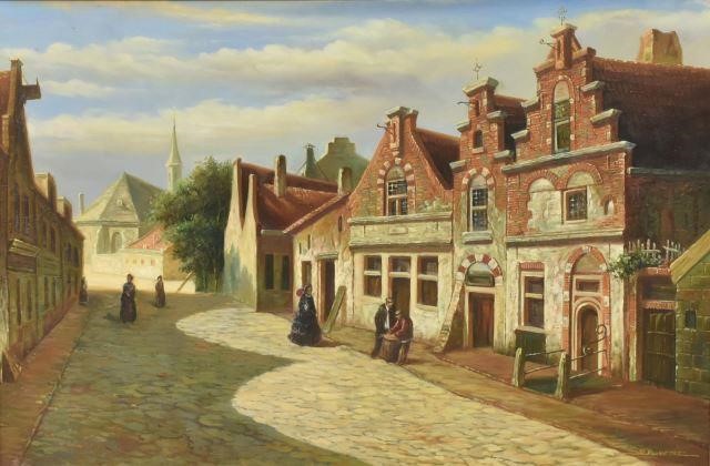 CONTINENTAL STREET SCENE SIGNED