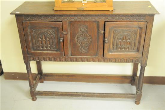 Continental style oak cabinet