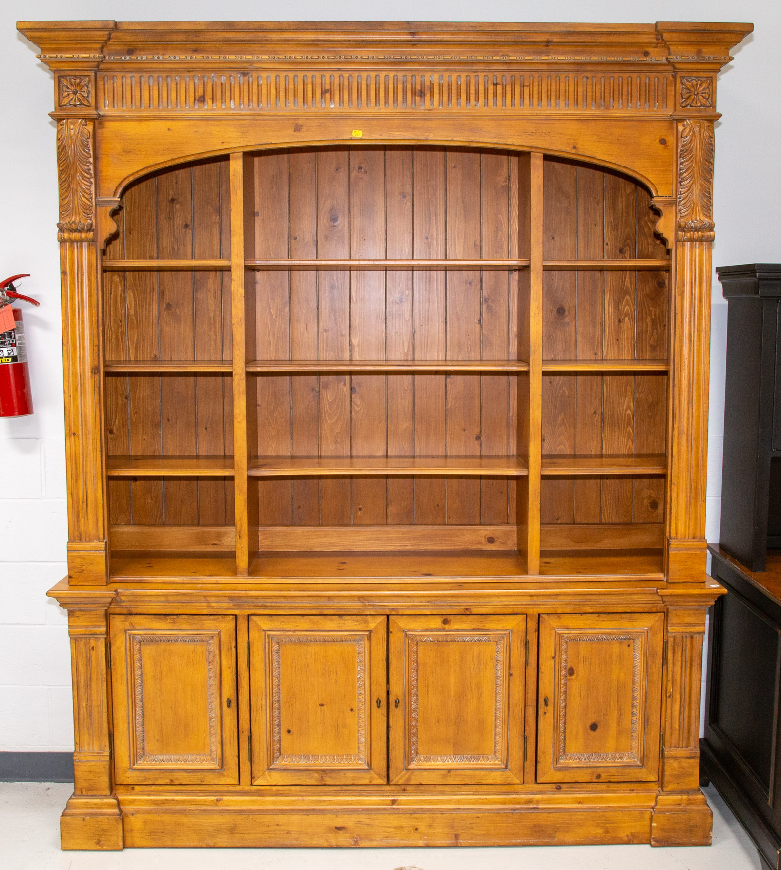 CONTINENTAL STYLE PINE BREAKFRONT