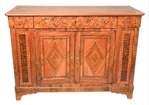 CONTINENTAL STYLE WALNUT INLAID AND