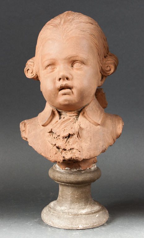 Continental terracotta bust of a