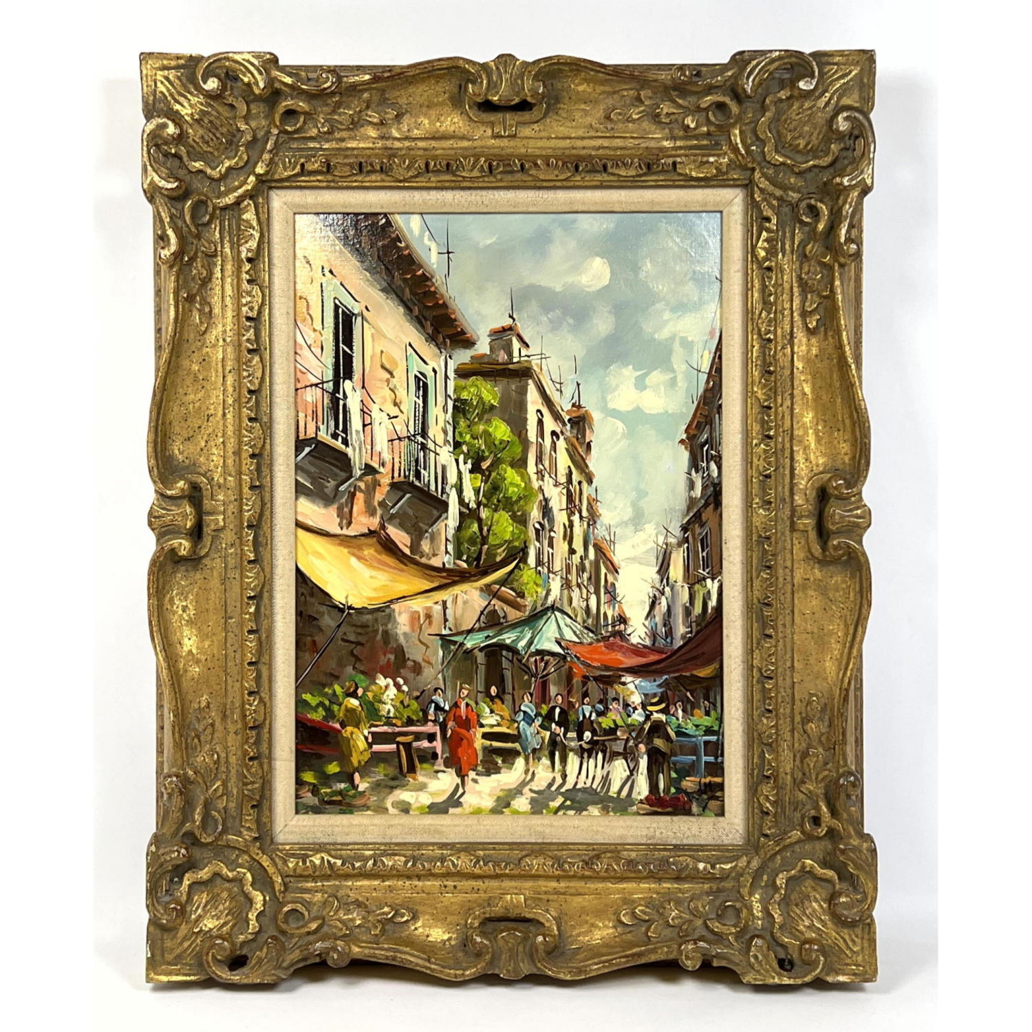 Continental Town Market Scene.