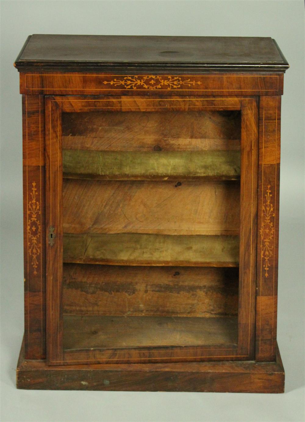 CONTINENTAL WALNUT INLAID CABINET