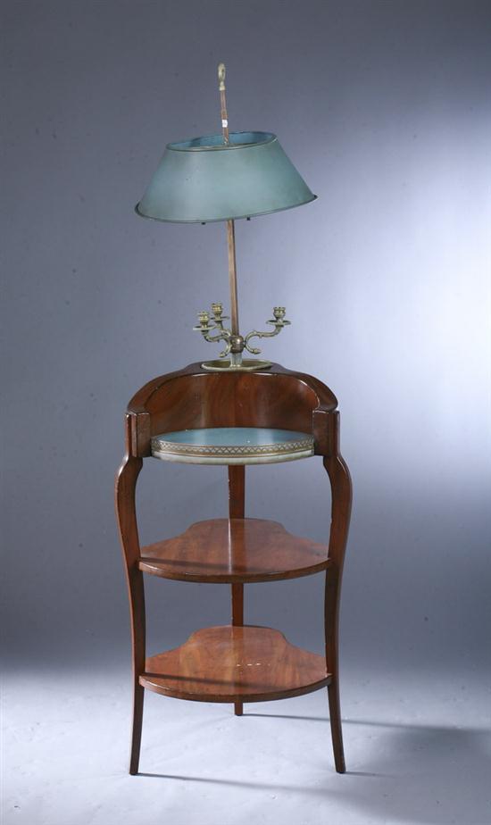 CONTINENTAL WALNUT SIDE TABLE.