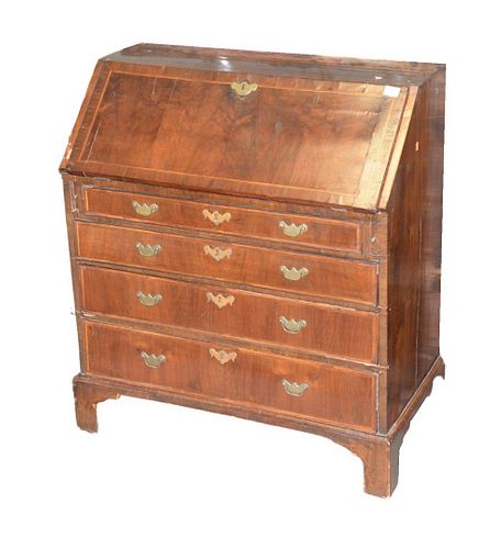 CONTINENTAL WALNUT SLANT FRONT DESK