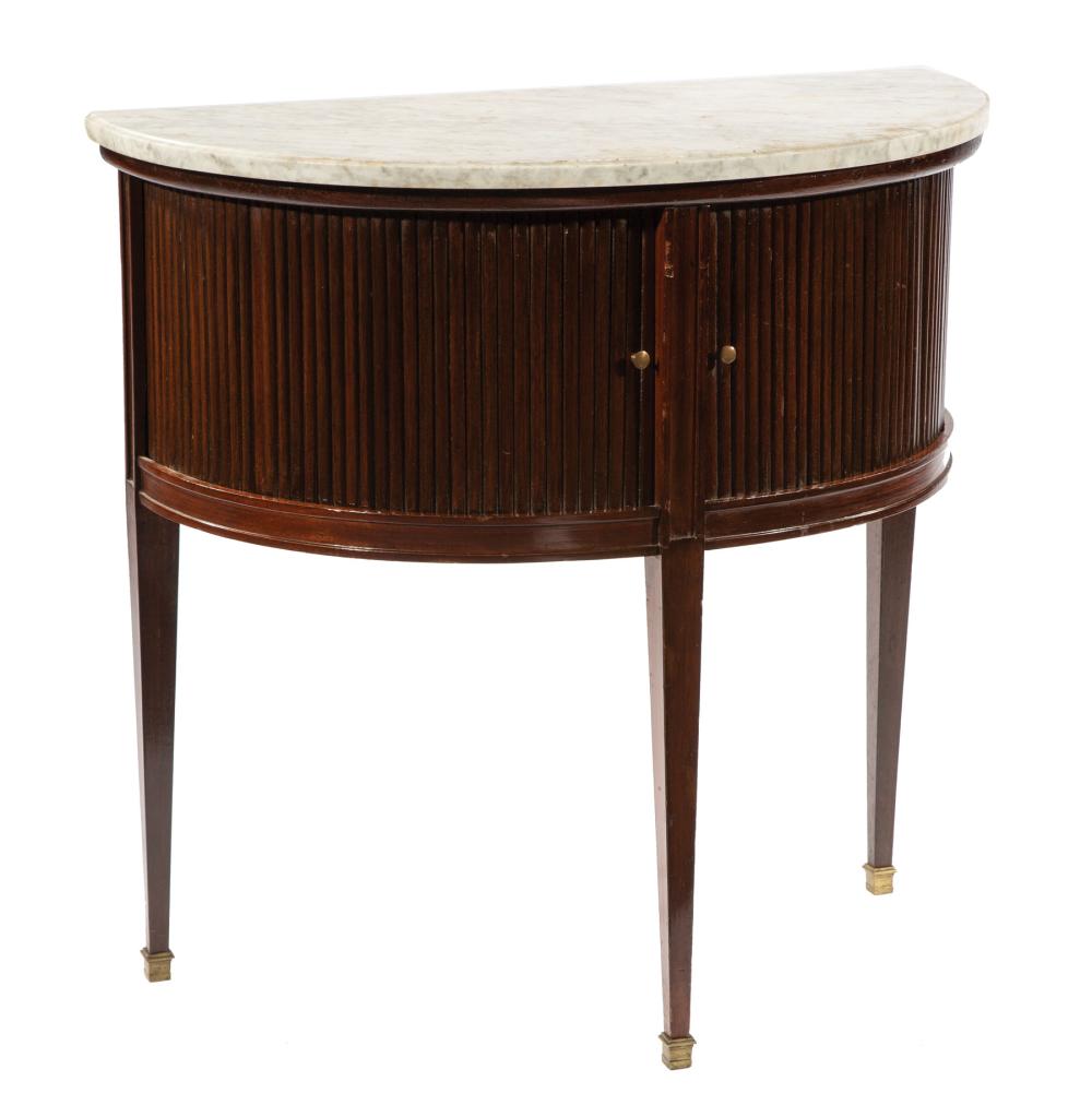 CONTINENTAL WALNUT TAMBOUR DEMILUNE