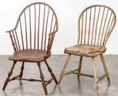 CONTINUOUS ARM WINDSOR CHAIR,