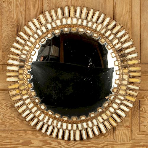 CONVEX GILT GLASS MIRROR MANNER