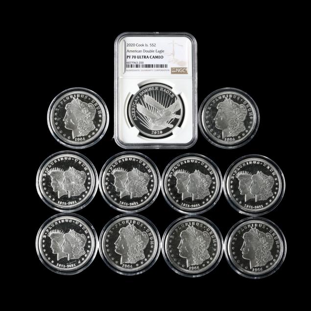 COOK ISLANDS, ELEVEN COINS HONORING