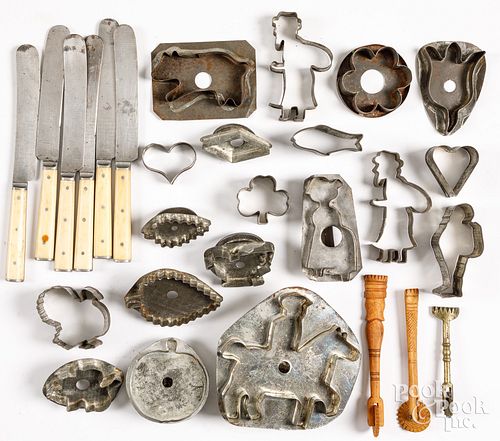 COOKIE CUTTERS, BONE HANDLED