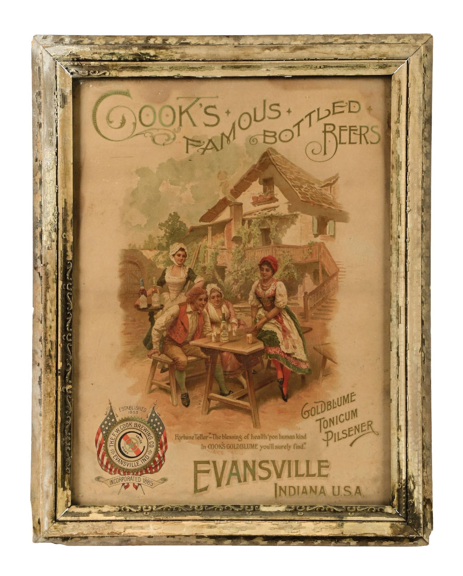 COOK'S FAMOUS BOTTLED BEER SIGN