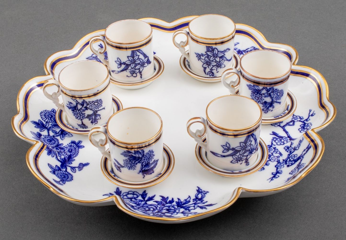 COPELAND BLUE FLORAL PORCELAIN