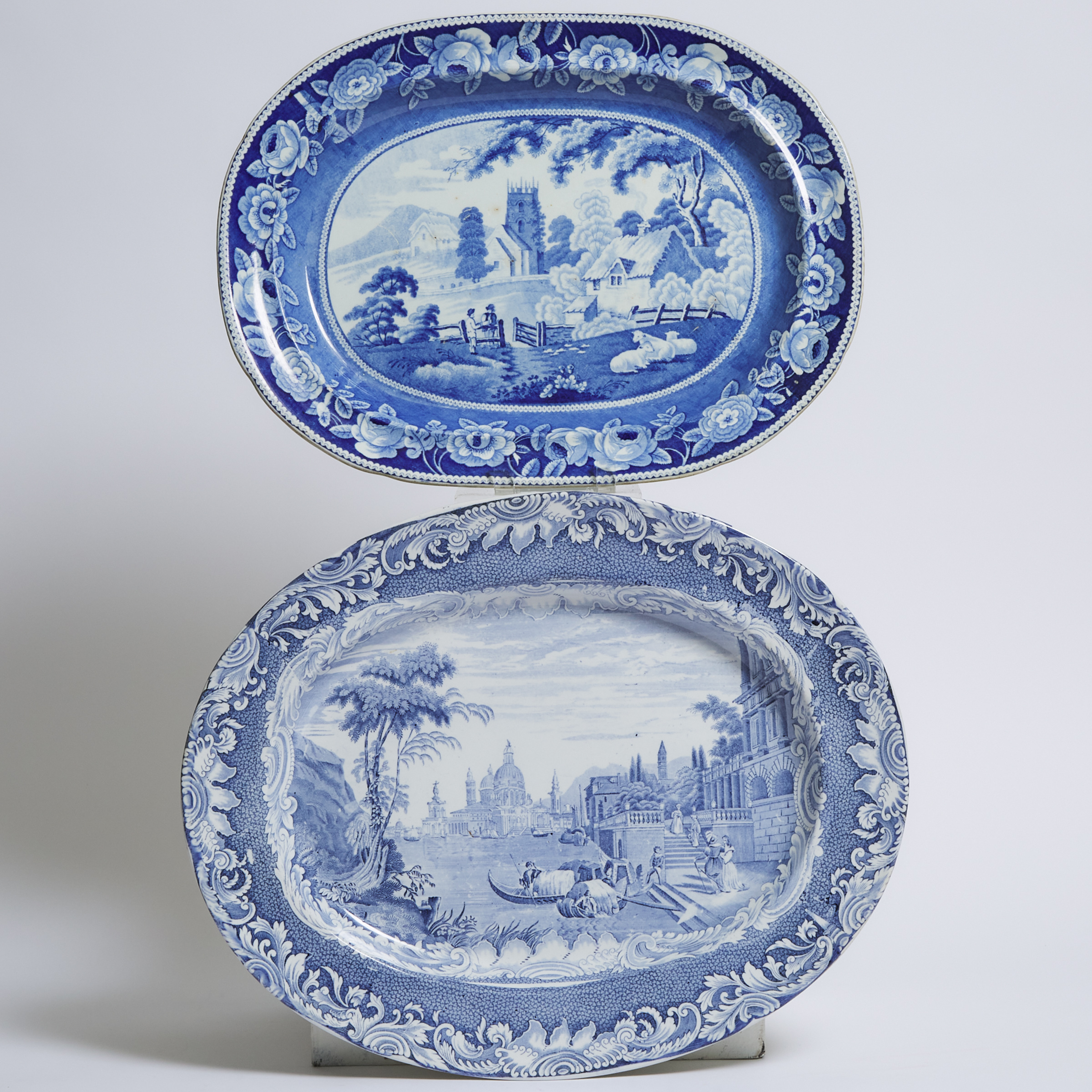 Copeland Blue Printed Oval